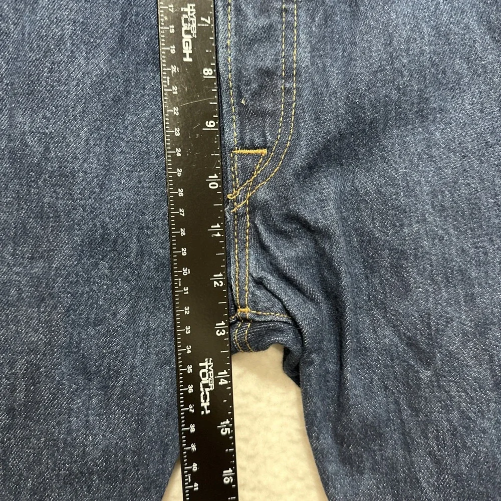 Levis 501 Mens Button Fly‎ Straight Leg Blue Dark Wash Denim Jeans Size 40